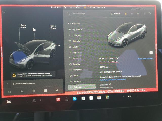 2021 TESLA MODEL Y - 5YJYGDEF1MF264676