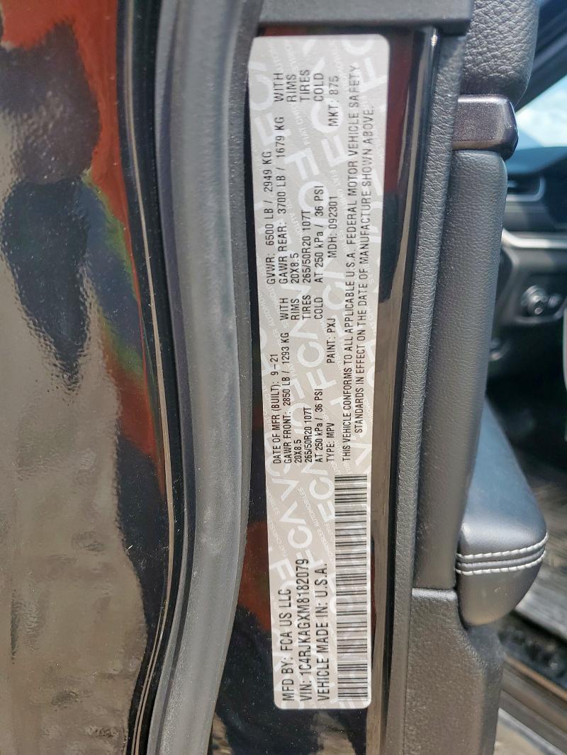 2021 JEEP GRAND CHER - 1C4RJKAGXM8182079