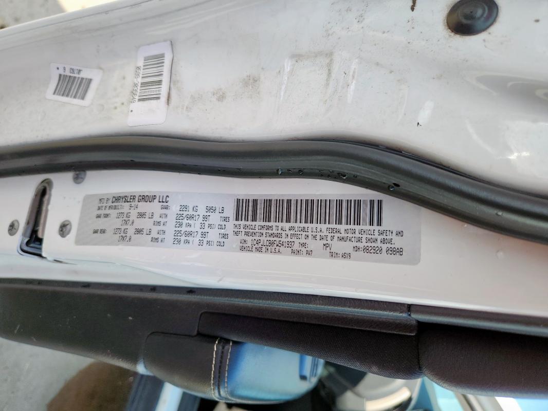 2015 JEEP CHEROKEE L - 1C4PJLCB0FW541937