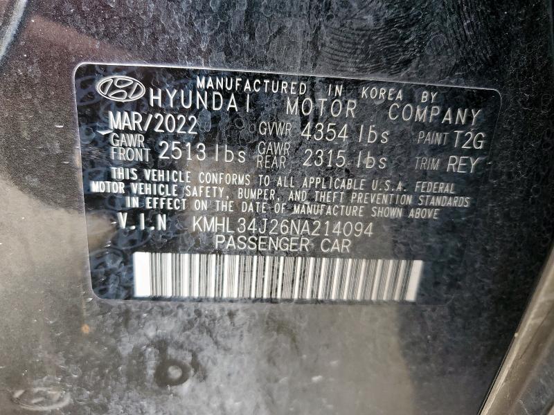 2022 HYUNDAI SONATA LIM KMHL34J26NA214094