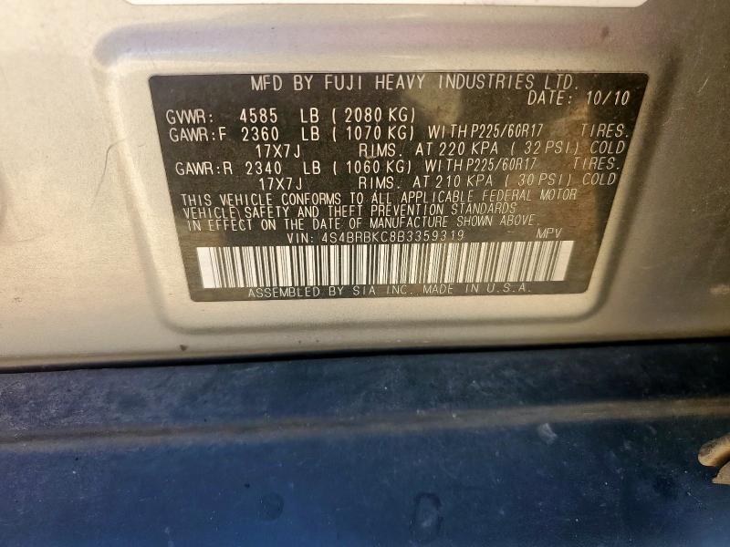 2011 SUBARU OUTBACK 2. - 4S4BRBKC8B3359319