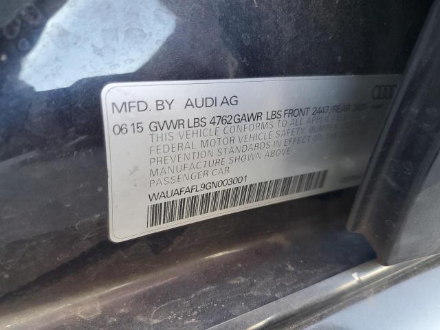 2016 AUDI A4 PREMIUM WAUAFAFL9GN003001