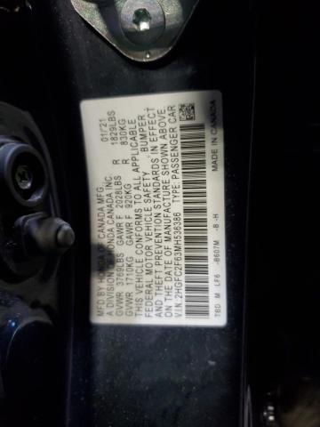 2021 HONDA CIVIC LX 2HGFC2F63MH536386