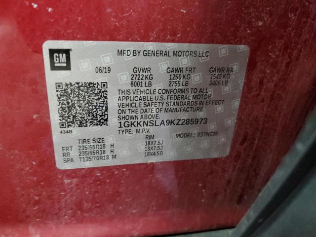 2019 GMC ACADIA SLE - 1GKKNSLA9KZ285973