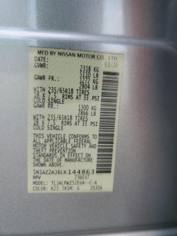 2020 NISSAN MURANO S 5N1AZ2AJ6LN144863