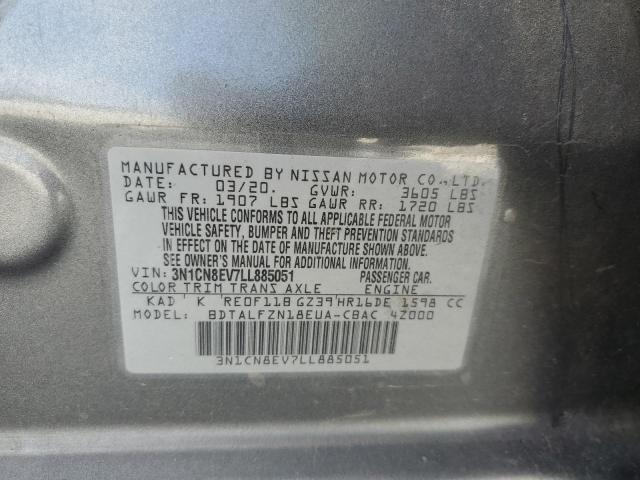 2020 NISSAN VERSA SV - 3N1CN8EV7LL885051