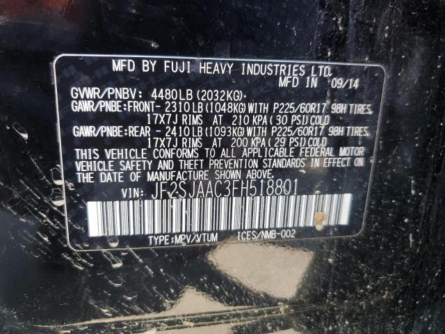2015 SUBARU FORESTER 2 JF2SJAAC3FH518801