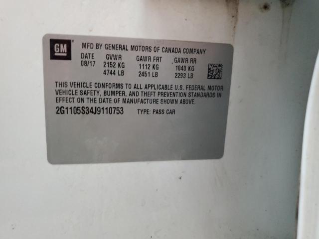 2018 CHEVROLET IMPALA LT - 2G1105S34J9110753
