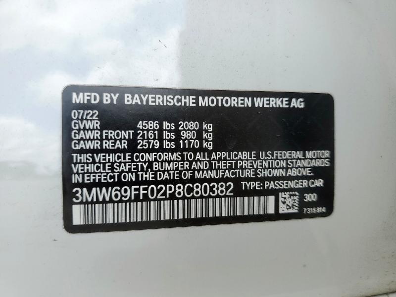 2023 BMW 330I 3MW69FF02P8C80382