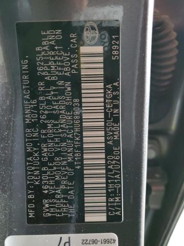 2017 TOYOTA CAMRY LE - 4T1BF1FK7HU689038