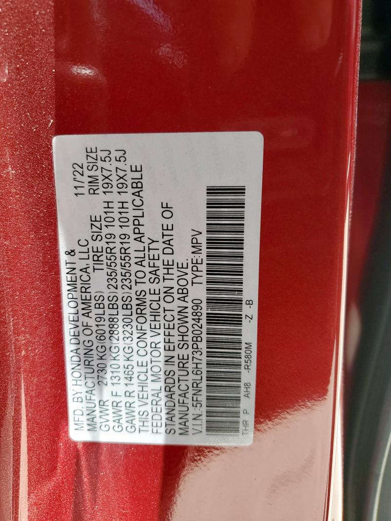 2023 HONDA ODYSSEY SP 5FNRL6H73PB024890