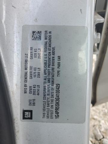 2016 BUICK VERANO CON 1G4PR5SK3G4100429