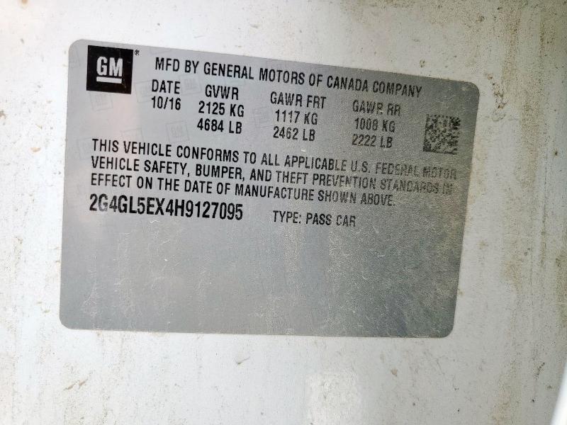 2017 BUICK REGAL SPOR - 2G4GL5EX4H9127095