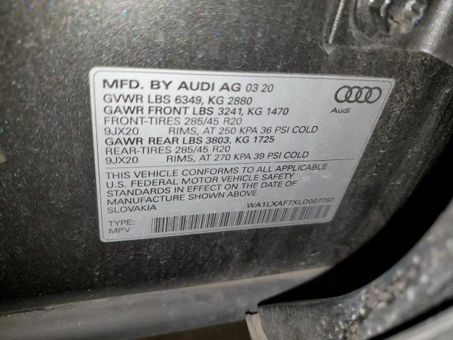 2020 AUDI Q7 PREMIUM - WA1LXAF7XLD007760