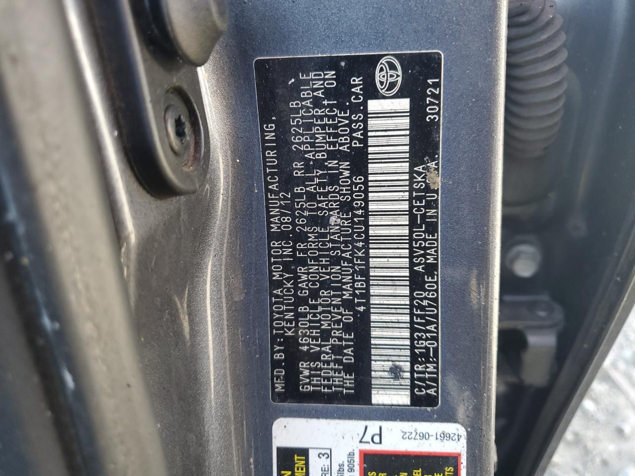 Toyota Camry 2012