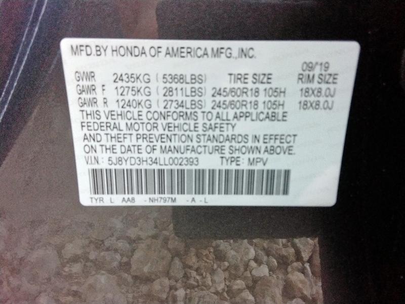 2020 ACURA MDX - 5J8YD3H34LL002393