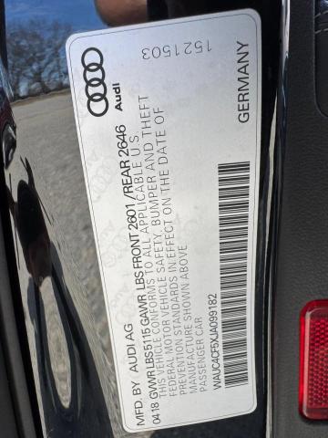 2018 AUDI S5 PRESTIG WAUC4CF5XJA099182