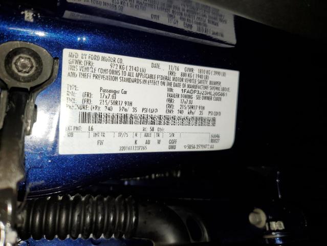2017 FORD FOCUS TITA 1FADP3J23HL205861