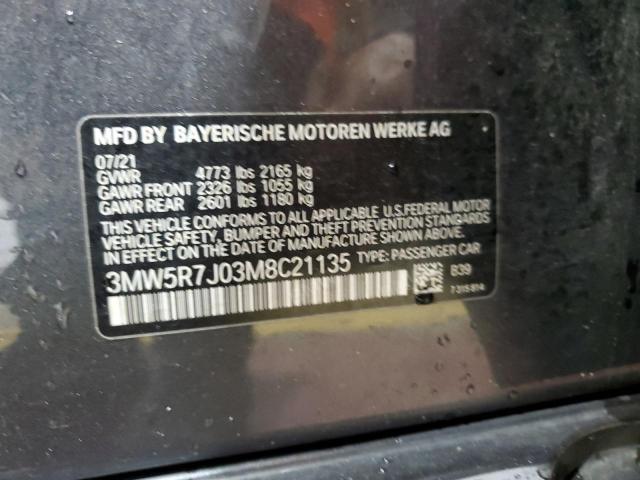 2021 BMW 330XI 3MW5R7J03M8C21135