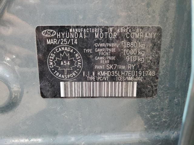 KMHD35LH7EU191743 2014 HYUNDAI ELANTRA