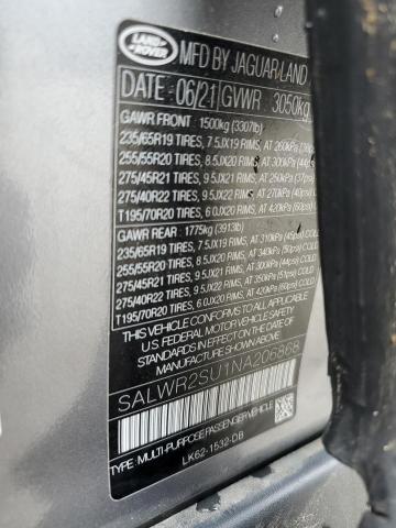 2022 LAND ROVER RANGE ROVE SALWR2SU1NA206868