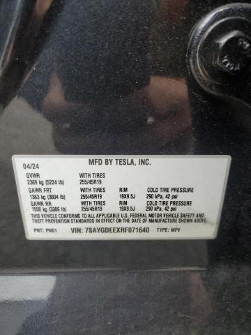 2024 TESLA MODEL Y 7SAYGDEEXRF071640