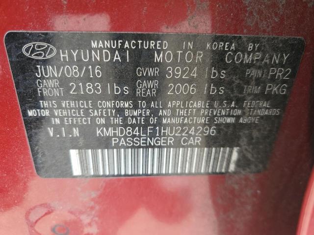 2017 HYUNDAI ELANTRA SE - KMHD84LF1HU224296