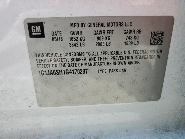 2016 CHEVROLET SONIC LS 1G1JA6SH1G4170287