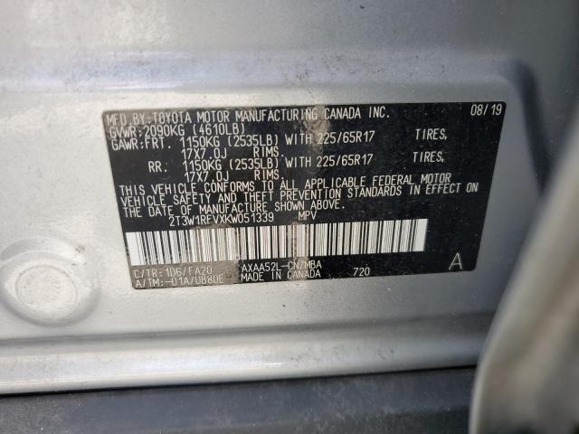 2019 TOYOTA RAV4 XLE - 2T3W1RFVXKW051339