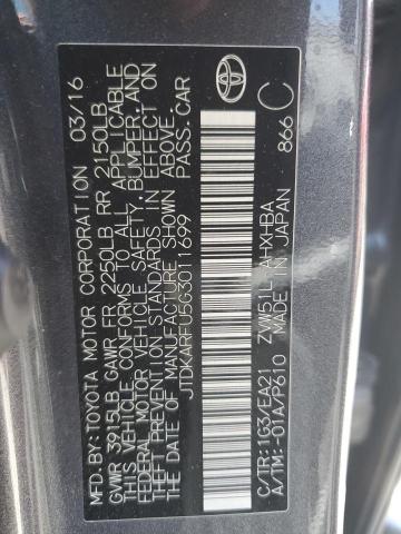 2016 TOYOTA PRIUS JTDKARFU5G3011699