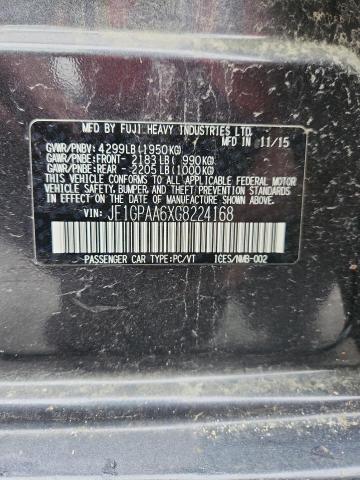2016 SUBARU IMPREZA JF1GPAA6XG8224168