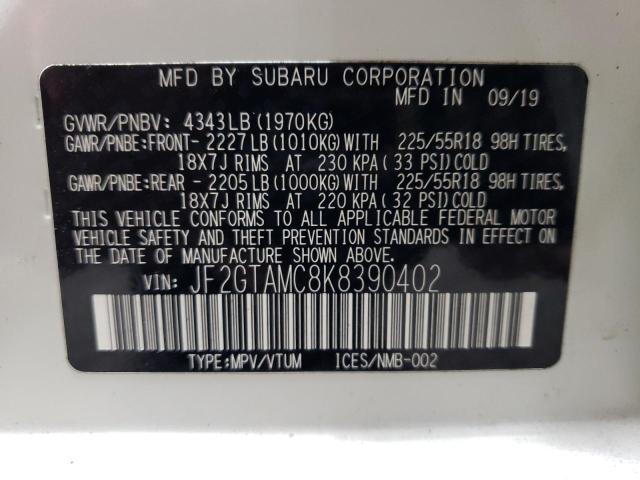 2019 SUBARU CROSSTREK - JF2GTAMC8K8390402