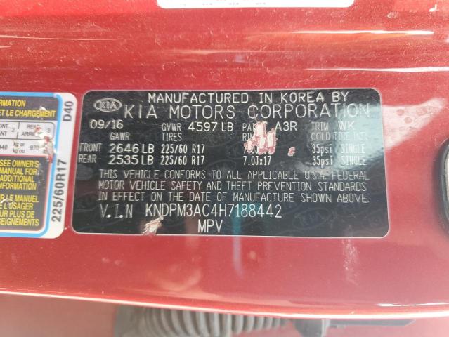 2017 KIA SPORTAGE L - KNDPM3AC4H7188442