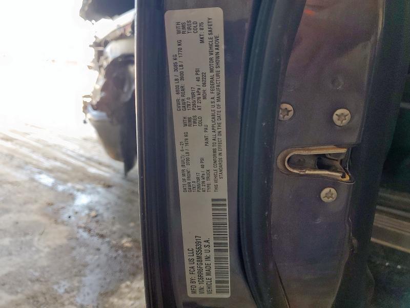 2021 RAM 1500 CLASS 1C6RR6FG8MS563917