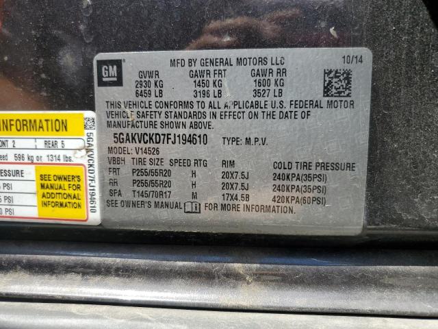 2015 BUICK ENCLAVE 5GAKVCKD7FJ194610