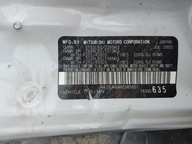 2022 MITSUBISHI OUTLANDER SE JA4J3UA84NZ085851