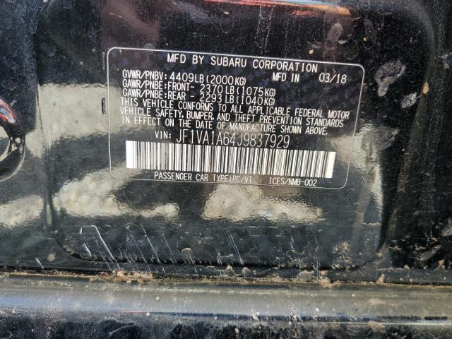 2018 SUBARU WRX JF1VA1A64J9837929