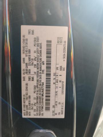 2021 FORD ESCAPE SEL - 1FMCU0H61MUA57764