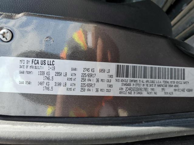 2019 DODGE GRAND CARA 2C4RDGEG5KR617851