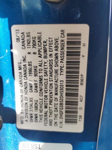 2013 HONDA CIVIC LX - 2HGFG3B52DH530313