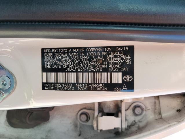 2015 TOYOTA PRIUS C - JTDKDTB34F1096918