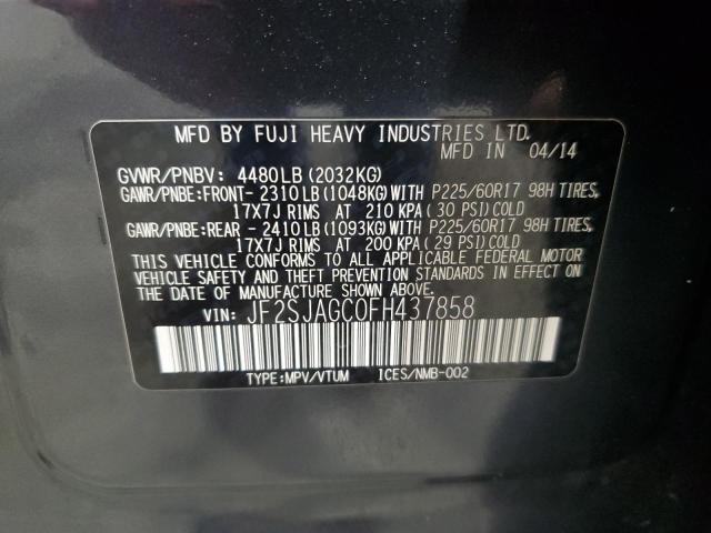 2015 SUBARU FORESTER 2 - JF2SJAGC0FH437858