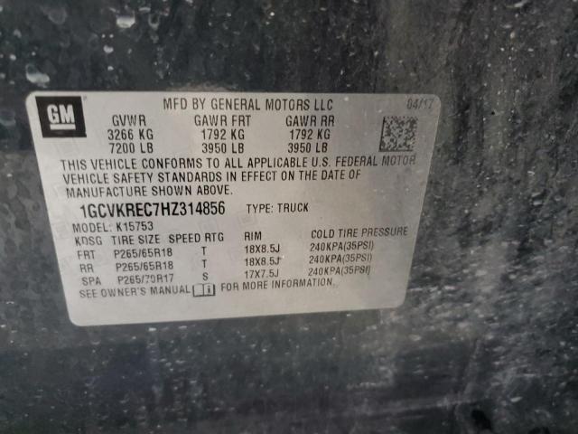 2017 CHEVROLET SILVERADO - 1GCVKREC7HZ314856