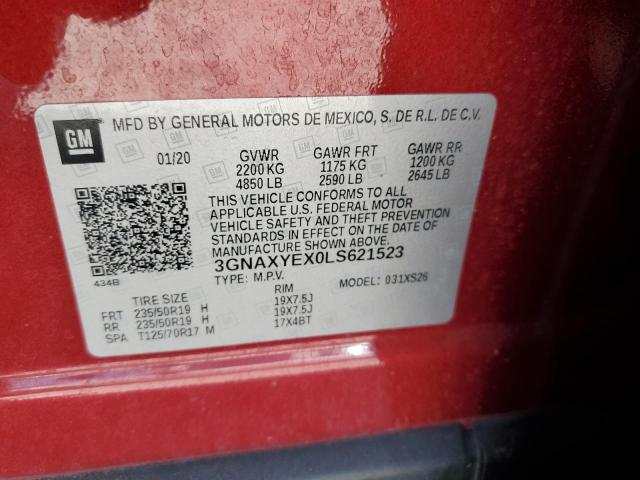 2020 CHEVROLET EQUINOX PR - 3GNAXYEX0LS621523