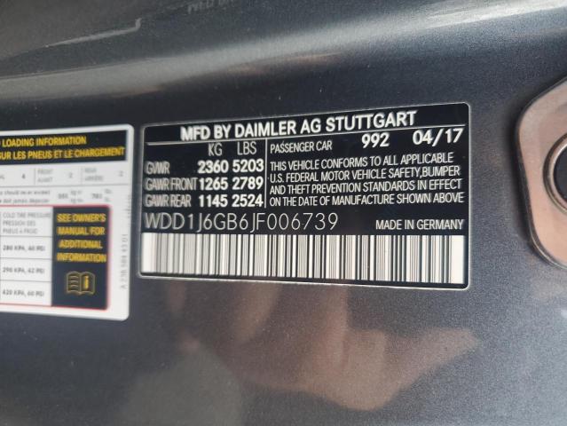 2018 MERCEDES-BENZ E 400 4MAT WDD1J6GB6JF006739