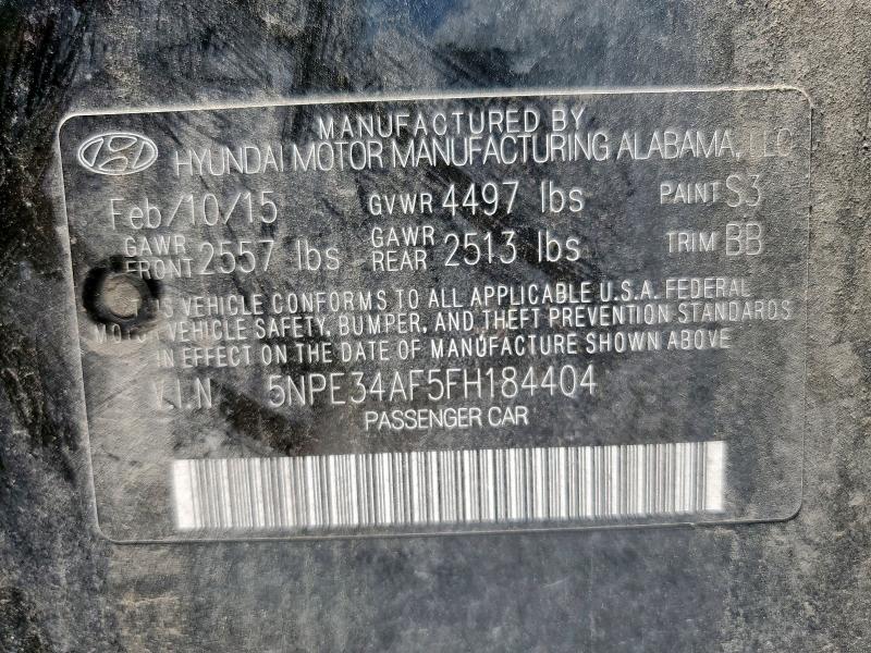 2015 HYUNDAI SONATA SPO 5NPE34AF5FH184404
