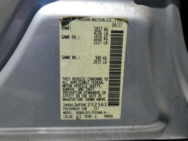 2017 NISSAN ALTIMA 2.5 - 1N4AL3AP3HC252561