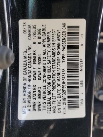 2018 HONDA CIVIC LX - 2HGFC2F59JH573753