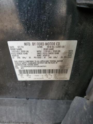 2015 FORD EXPLORER S - 1FM5K8GTXFGA30701