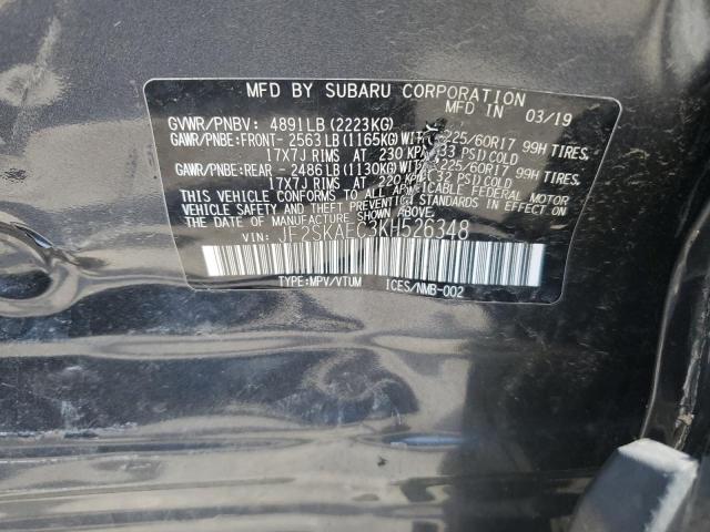 2019 SUBARU FORESTER P JF2SKAEC3KH526348